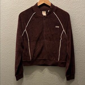 NWT Levi's Gold Tab crop velour jacket